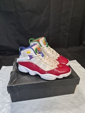 Air Jordan 6 Rings Multi-Color High Top Sneaker Shoes CW7003-100 Men's S8.5